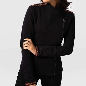 Saint & Sofia Biker Jacket 4 Black Leopard